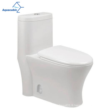 Aquacubic Nouveau design lavage des toilettes en céramique montée sur sol en une pièce